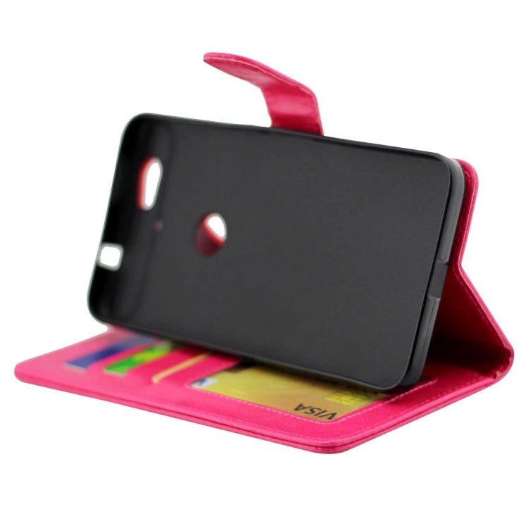 Crazy Horse Texture Horizontal Flip Leather Case with Holder & Card Slots & Wallet & Photo Frame for Google Nexus 6P