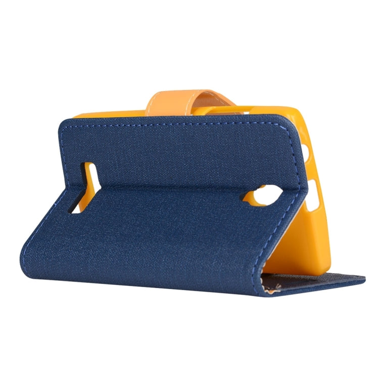 Denim Cloth Texture Horizontal Flip Leather Case with Holder & Card Slots & Wallet for Lenovo A2010