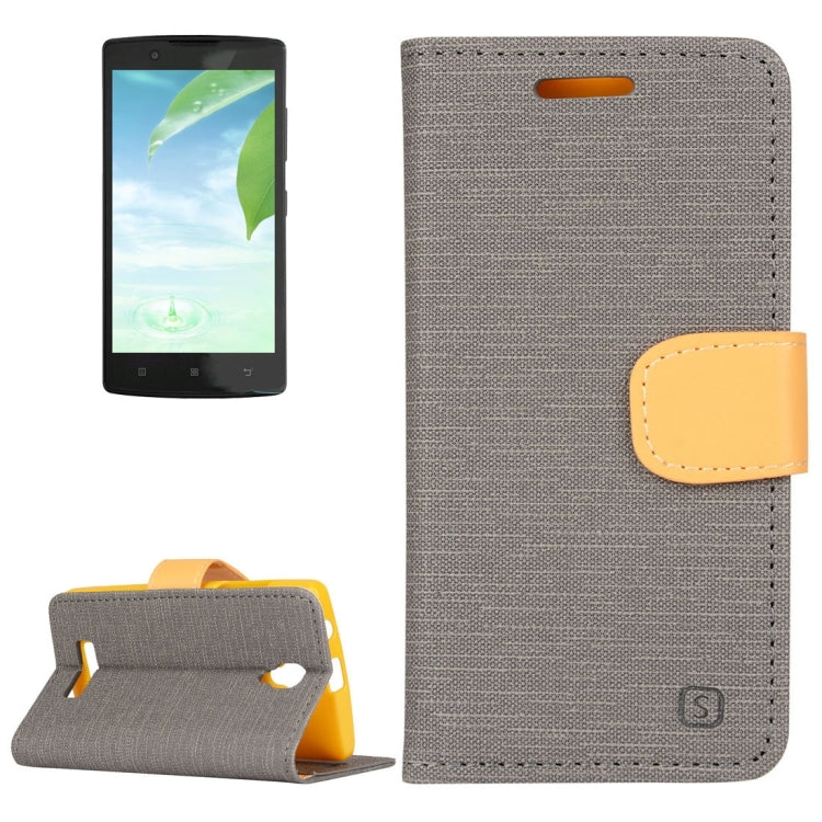 Denim Cloth Texture Horizontal Flip Leather Case with Holder & Card Slots & Wallet for Lenovo A2010
