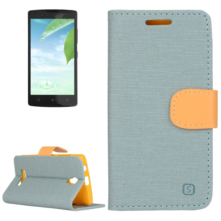 Denim Cloth Texture Horizontal Flip Leather Case with Holder & Card Slots & Wallet for Lenovo A2010