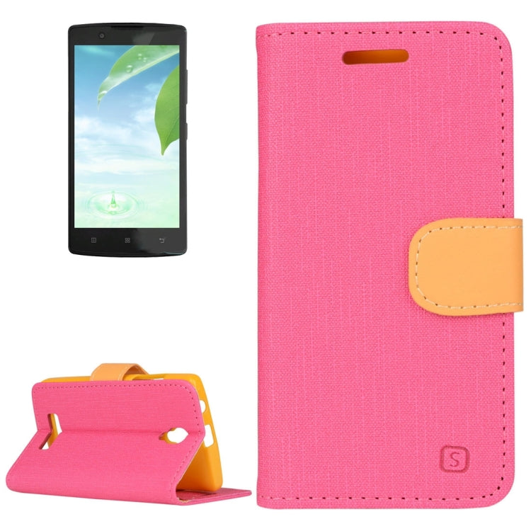 Denim Cloth Texture Horizontal Flip Leather Case with Holder & Card Slots & Wallet for Lenovo A2010