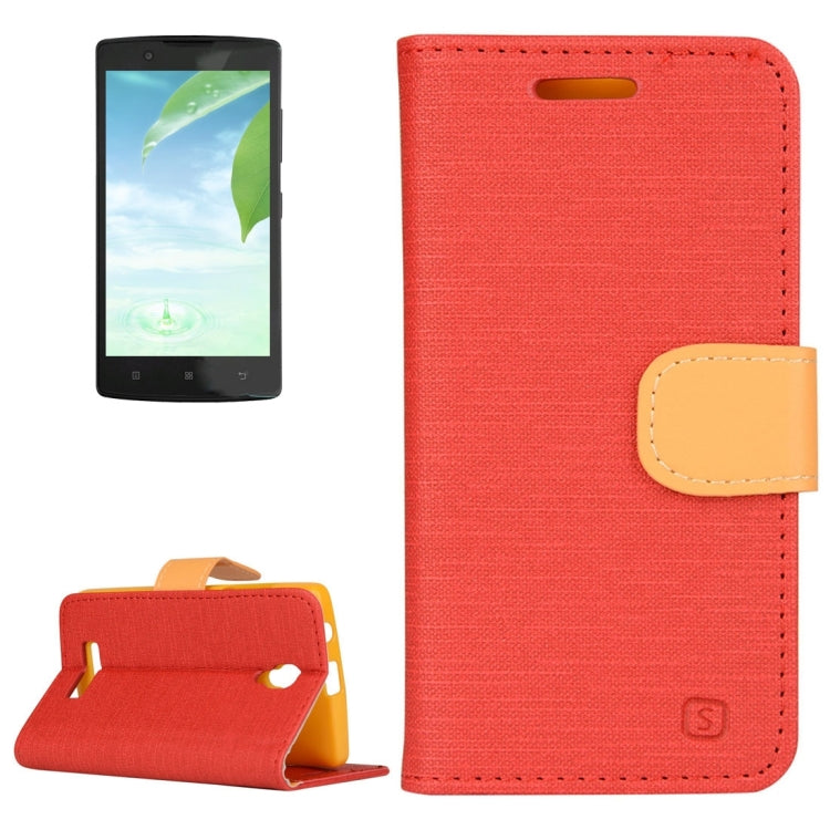 Denim Cloth Texture Horizontal Flip Leather Case with Holder & Card Slots & Wallet for Lenovo A2010