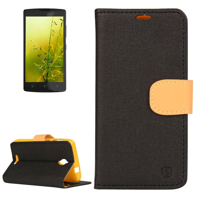 Denim Cloth Texture Horizontal Flip Leather Case with Holder & Card Slots & Wallet for Lenovo S660