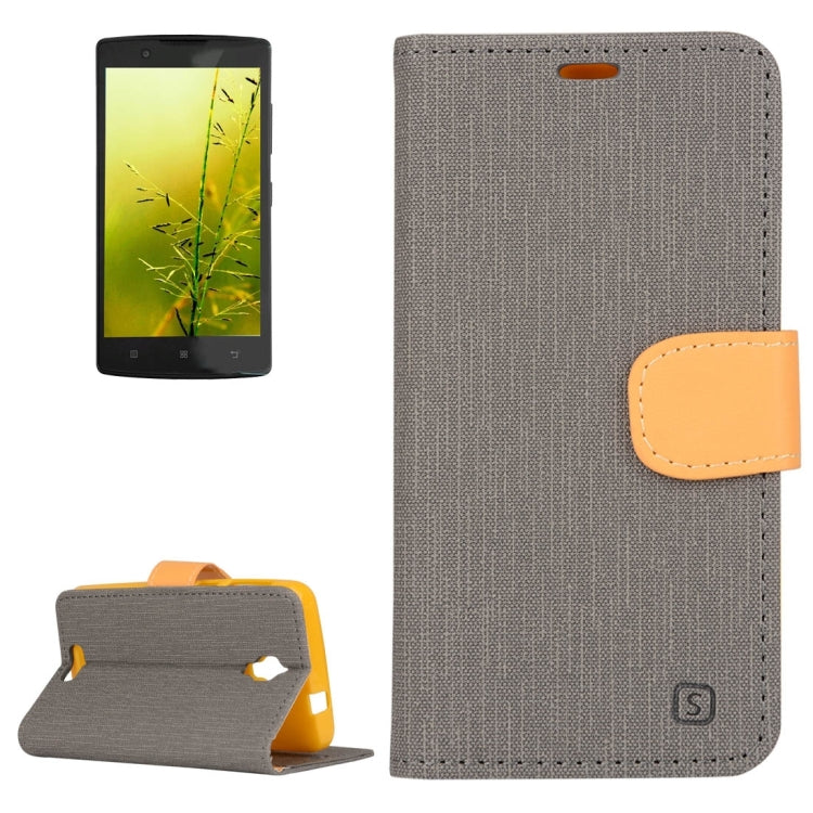 Denim Cloth Texture Horizontal Flip Leather Case with Holder & Card Slots & Wallet for Lenovo S660