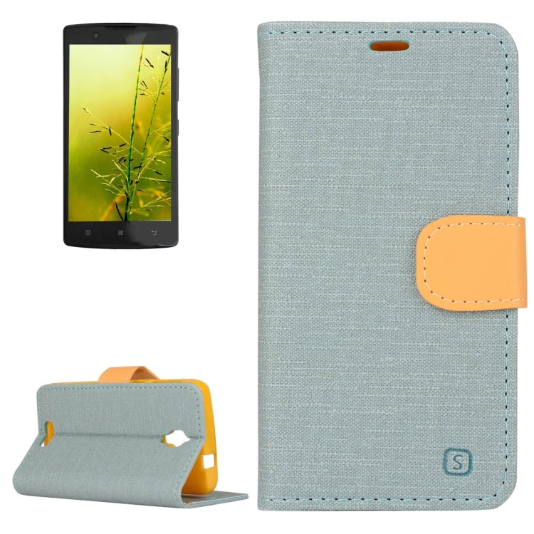 Denim Cloth Texture Horizontal Flip Leather Case with Holder & Card Slots & Wallet for Lenovo S660