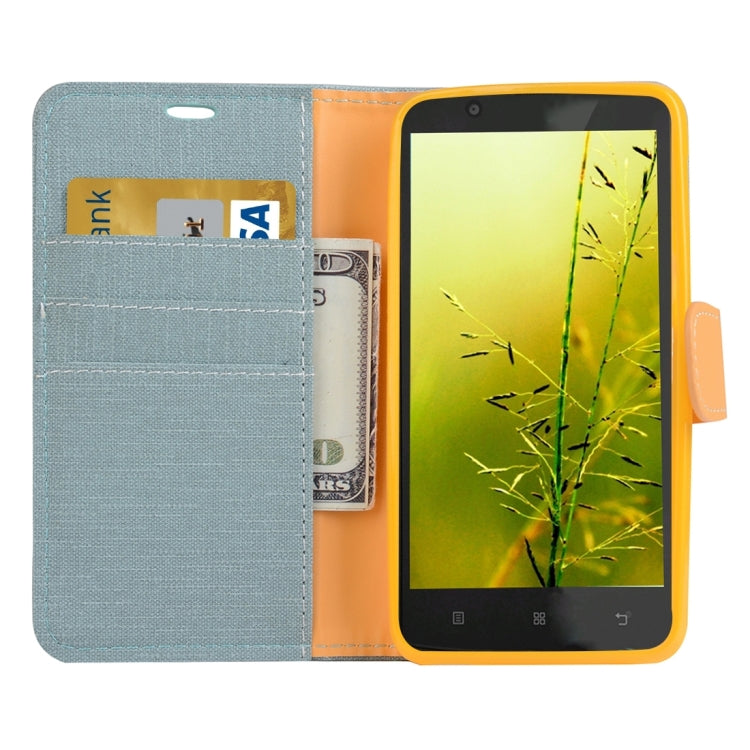 Denim Cloth Texture Horizontal Flip Leather Case with Holder & Card Slots & Wallet for Lenovo S660
