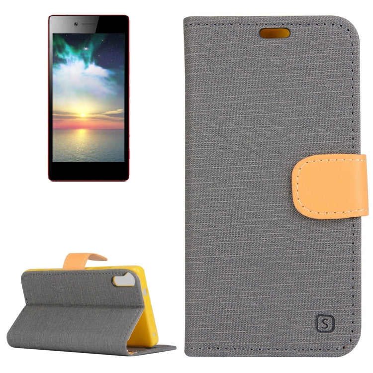 Denim Cloth Texture Horizontal Flip Leather Case with Holder & Card Slots & Wallet for Lenovo Vibe Shot / Z90