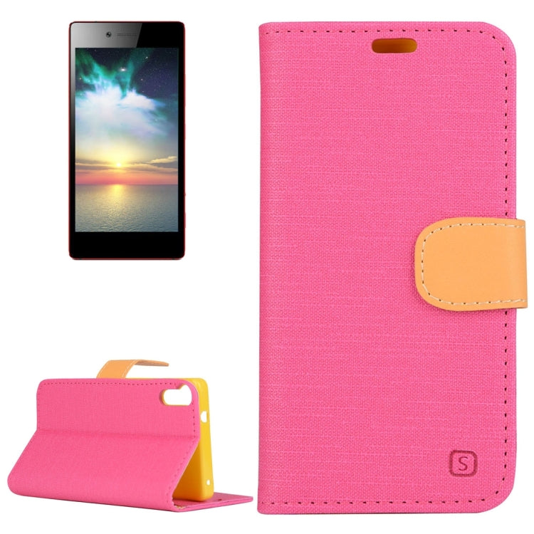 Denim Cloth Texture Horizontal Flip Leather Case with Holder & Card Slots & Wallet for Lenovo Vibe Shot / Z90