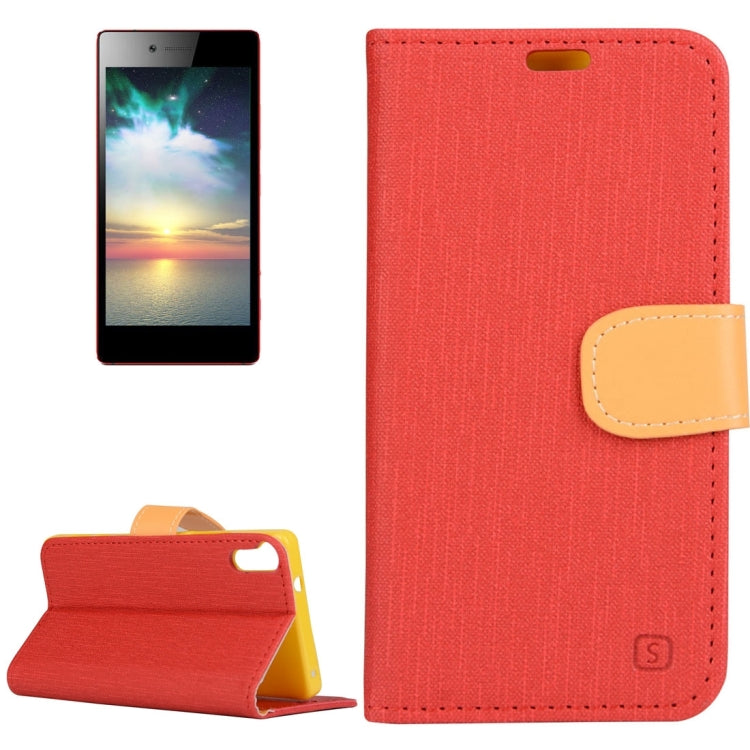 Denim Cloth Texture Horizontal Flip Leather Case with Holder & Card Slots & Wallet for Lenovo Vibe Shot / Z90
