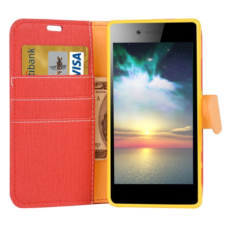 Denim Cloth Texture Horizontal Flip Leather Case with Holder & Card Slots & Wallet for Lenovo Vibe Shot / Z90