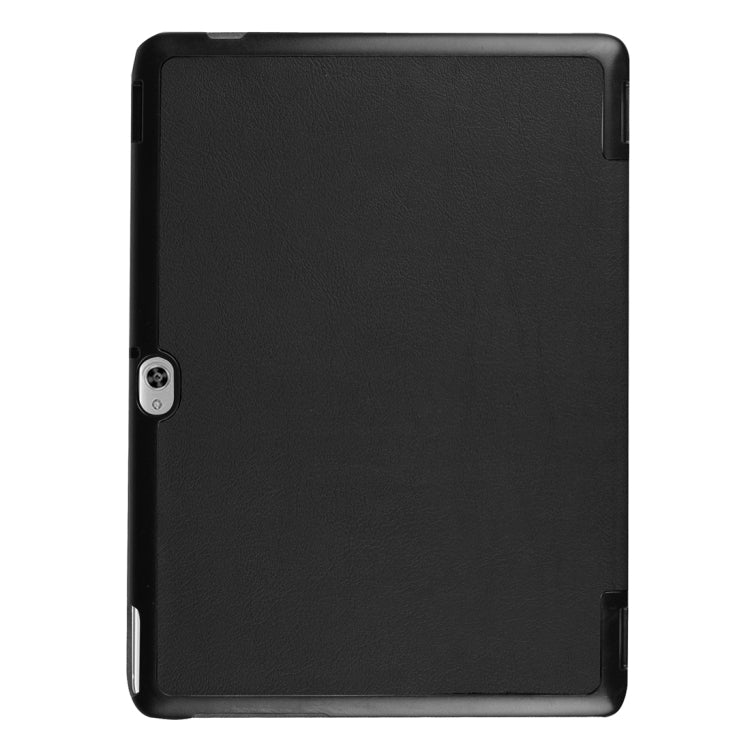For Huawei  MediaPad M2 10.0 Custer Texture 3-Folding Horizontal Flip Leather Case with Holder