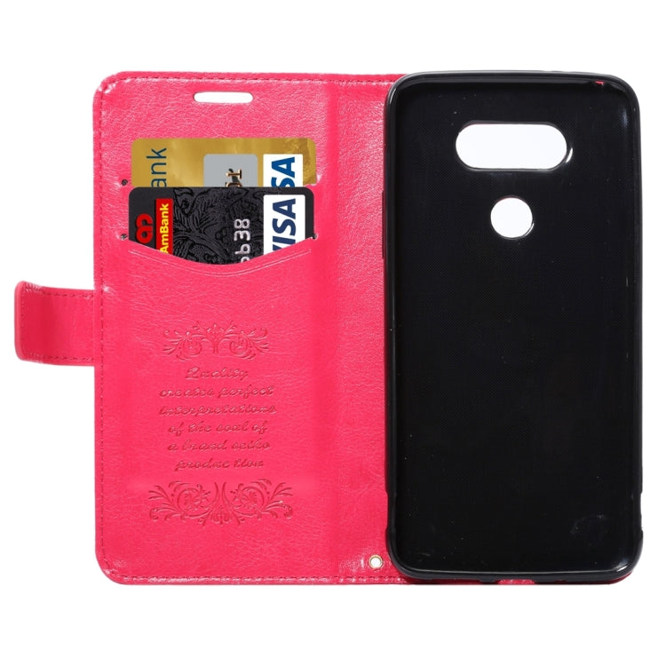 Lambskin Texture Printing Horizontal Flip Leather Case with Holder & Card Slots for LG G5