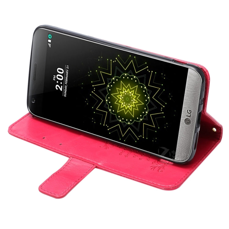 Lambskin Texture Printing Horizontal Flip Leather Case with Holder & Card Slots for LG G5