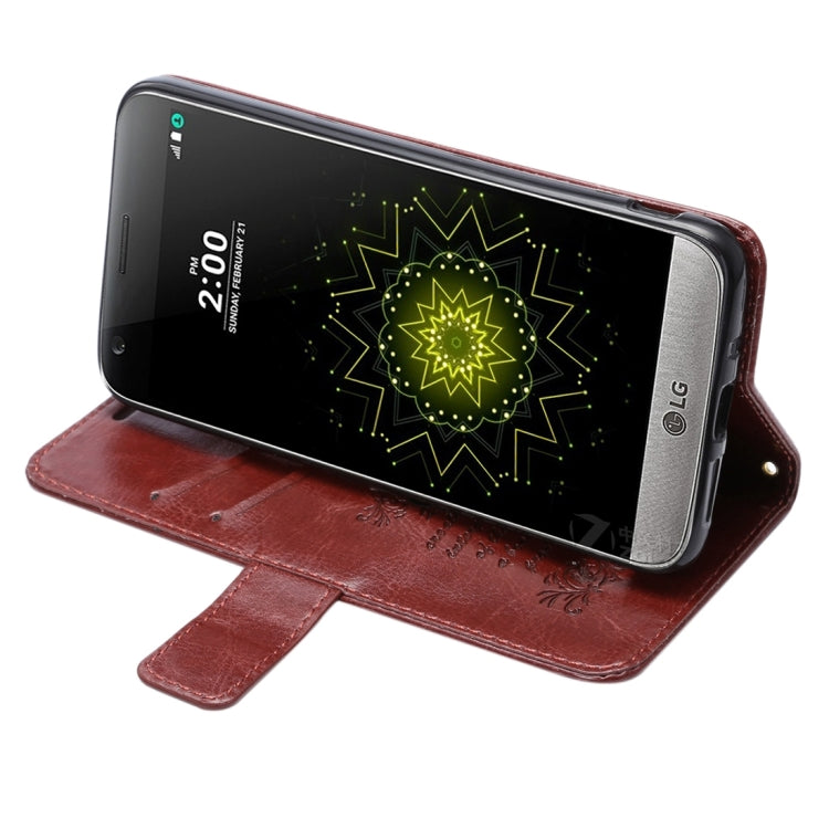 Lambskin Texture Printing Horizontal Flip Leather Case with Holder & Card Slots for LG G5