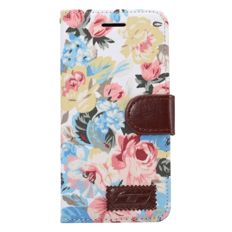 Flower Pattern Cloth Surface Horizontal Flip Leather Case with Holder & Card Slots for LG G5