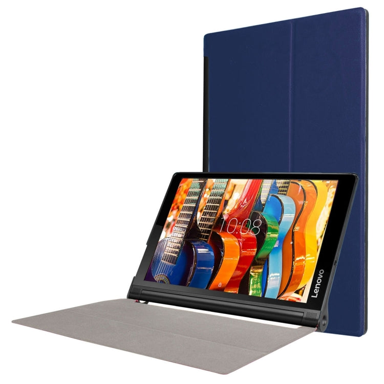Custer Texture Horizontal Flip Solid Color Leather Case with Three-folding Holder for Lenovo YOGA Tab 3 Pro X90L, 10.1 inch