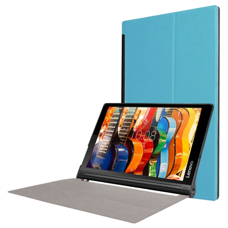 Custer Texture Horizontal Flip Solid Color Leather Case with Three-folding Holder for Lenovo YOGA Tab 3 Pro X90L, 10.1 inch