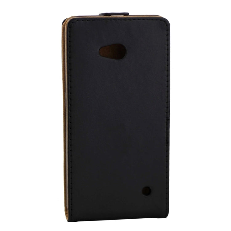 Vertical Flip Magnetic Button Leather Case for Microsoft Lumia 640(Black)