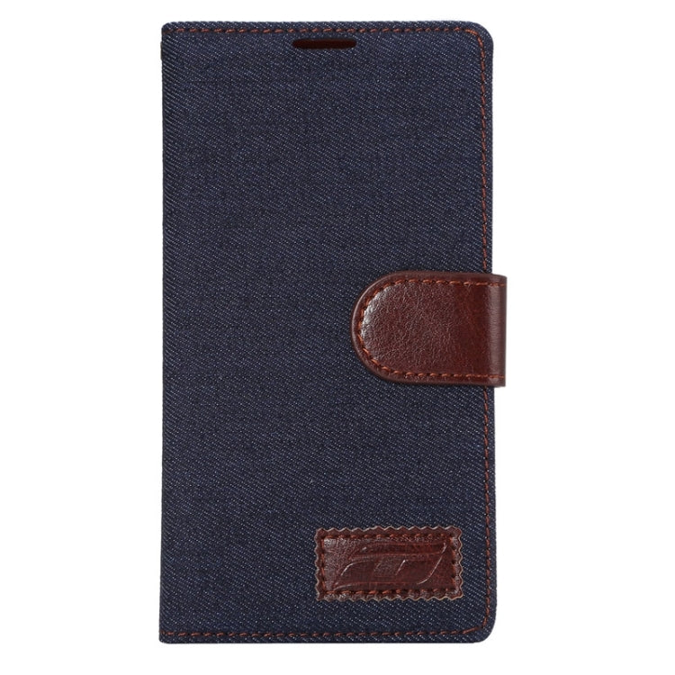 Denim Texture Leather Case with Holder & Card Slots for LG G4