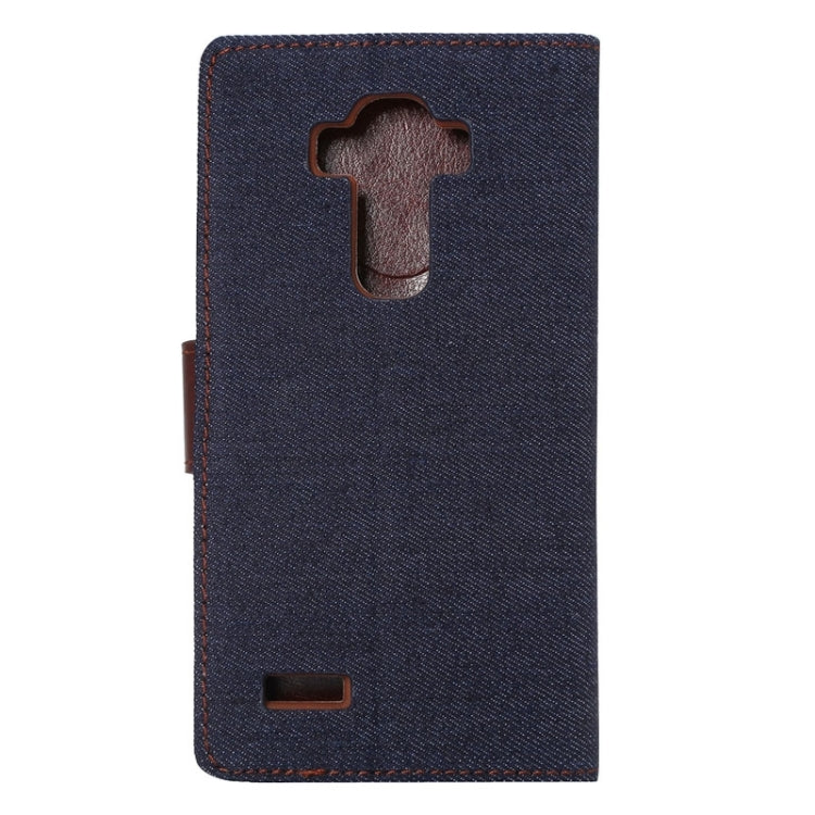 Denim Texture Leather Case with Holder & Card Slots for LG G4