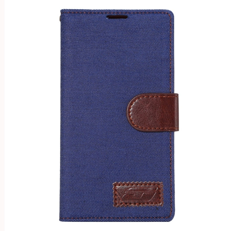 Denim Texture Leather Case with Holder & Card Slots for LG G4