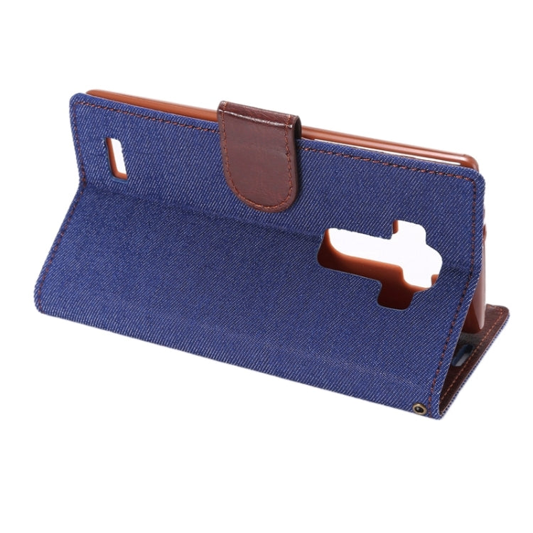 Denim Texture Leather Case with Holder & Card Slots for LG G4