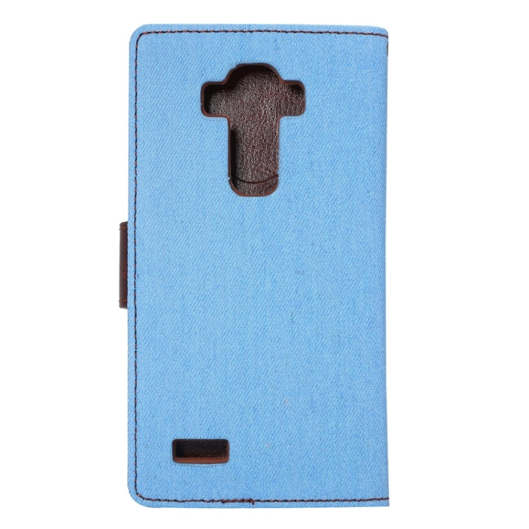 Denim Texture Leather Case with Holder & Card Slots for LG G4
