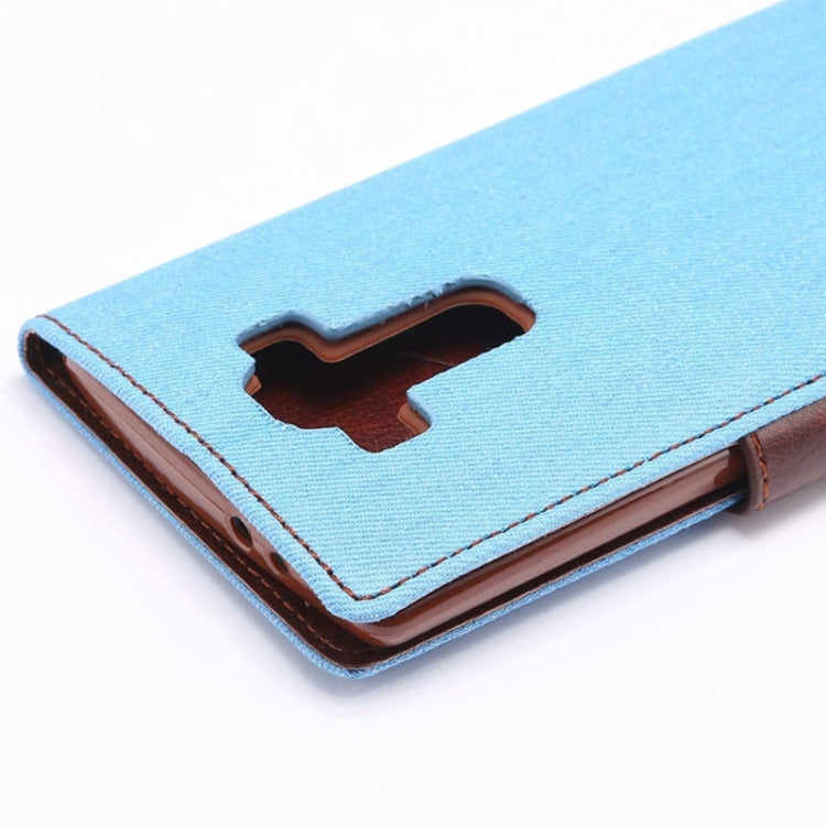 Denim Texture Leather Case with Holder & Card Slots for LG G4