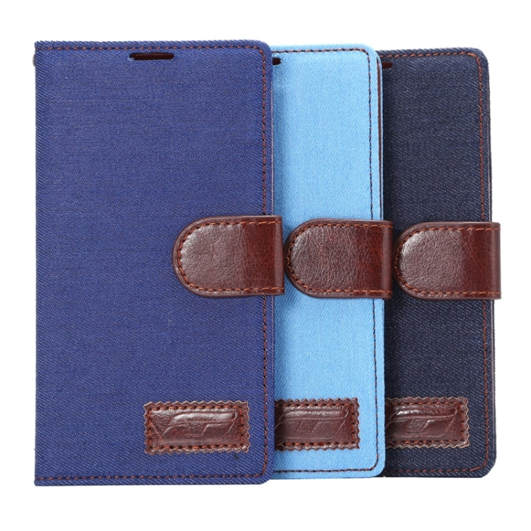 Denim Texture Leather Case with Holder & Card Slots for LG G4