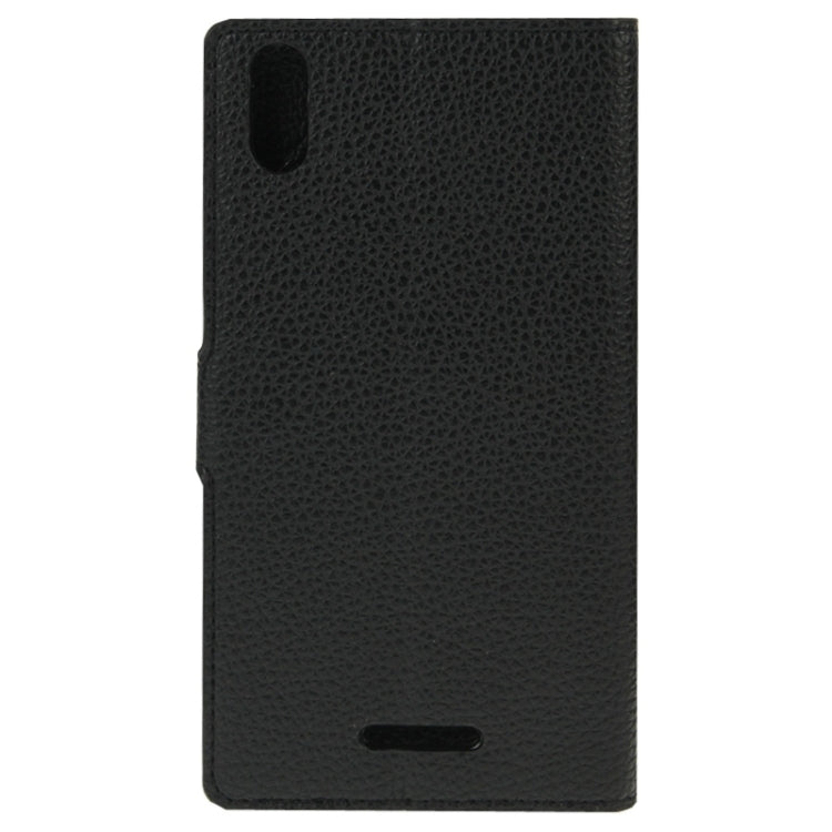 Litchi Texture Flip Leather Case with Holder & Card Slots & Wallet for Sony Xperia T3
