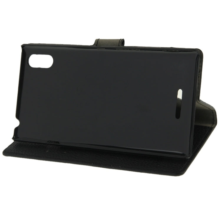 Litchi Texture Flip Leather Case with Holder & Card Slots & Wallet for Sony Xperia T3