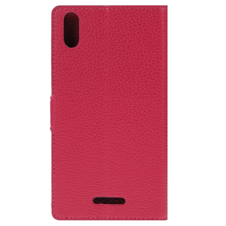 Litchi Texture Flip Leather Case with Holder & Card Slots & Wallet for Sony Xperia T3