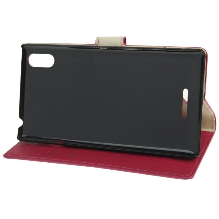Litchi Texture Flip Leather Case with Holder & Card Slots & Wallet for Sony Xperia T3
