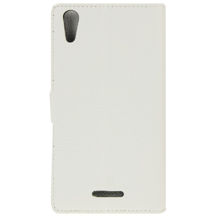 Litchi Texture Flip Leather Case with Holder & Card Slots & Wallet for Sony Xperia T3