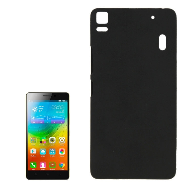 Solid Color Plastic Back Case for Lenovo K3 Note(Black)