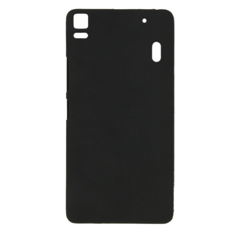 Solid Color Plastic Back Case for Lenovo K3 Note(Black)