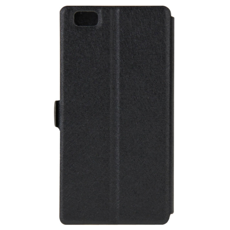 Silk Texture Horizontal Flip Leather Case with Caller ID Display & Holder for Huawei P8 Lite