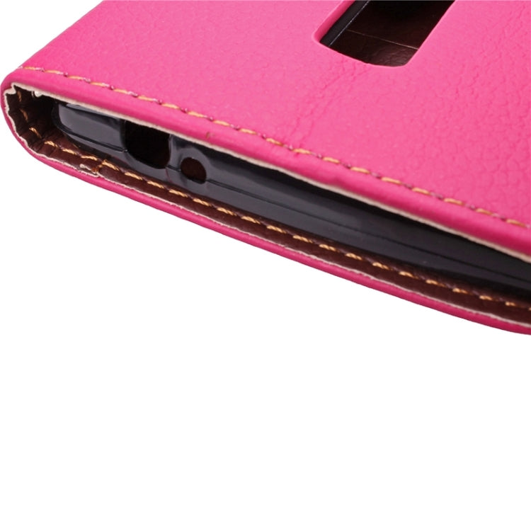 Leaf Magnetic Snap Litchi Texture Horizontal Flip Leather Case with Card Slots & Wallet & Holder & Lanyard for OnePlus 2