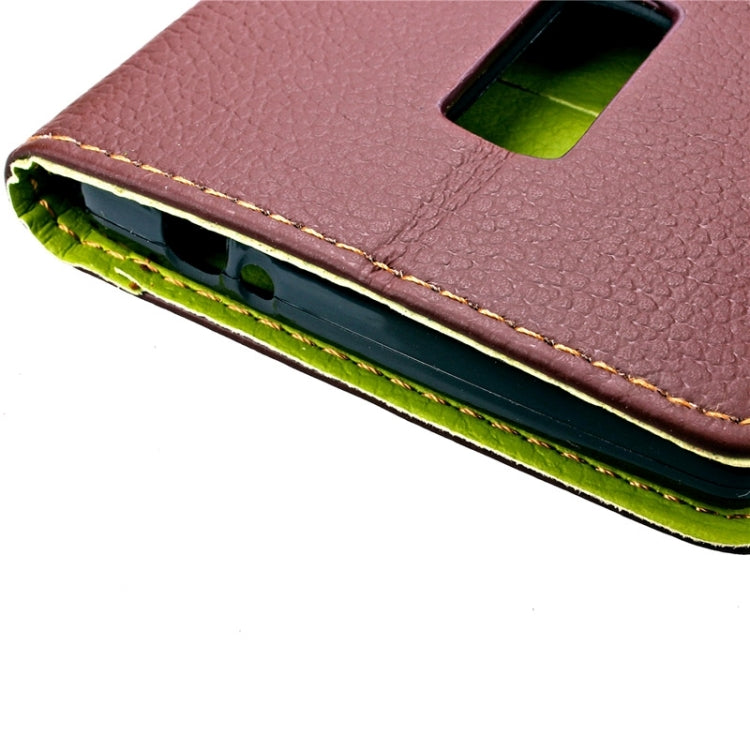 Leaf Magnetic Snap Litchi Texture Horizontal Flip Leather Case with Card Slots & Wallet & Holder & Lanyard for OnePlus 2