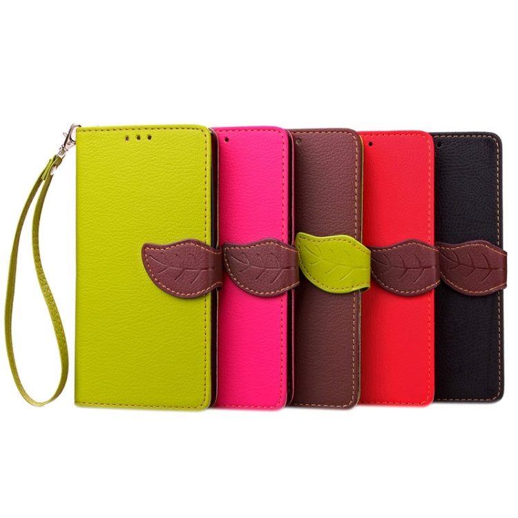 Leaf Magnetic Snap Litchi Texture Horizontal Flip Leather Case with Card Slots & Wallet & Holder & Lanyard for OnePlus 2