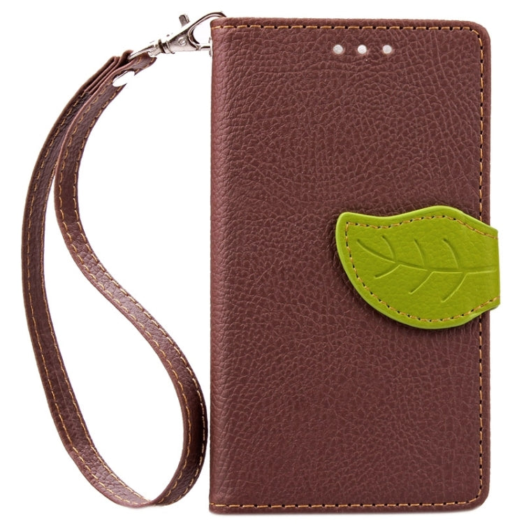 Leaf Magnetic Snap Litchi Texture Horizontal Flip Leather Case with Card Slots & Wallet & Holder & Lanyard for Wiko Sunset