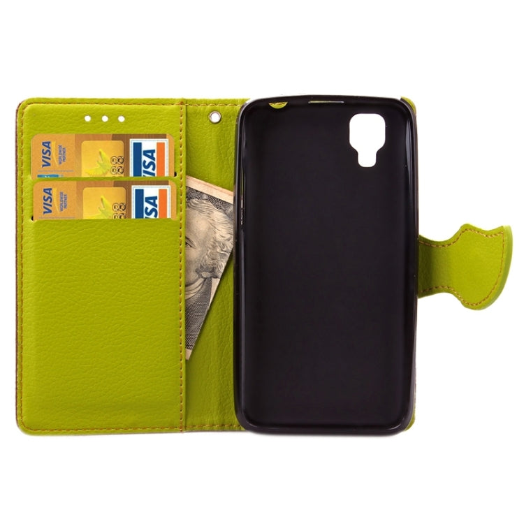 Leaf Magnetic Snap Litchi Texture Horizontal Flip Leather Case with Card Slots & Wallet & Holder & Lanyard for Wiko Sunset