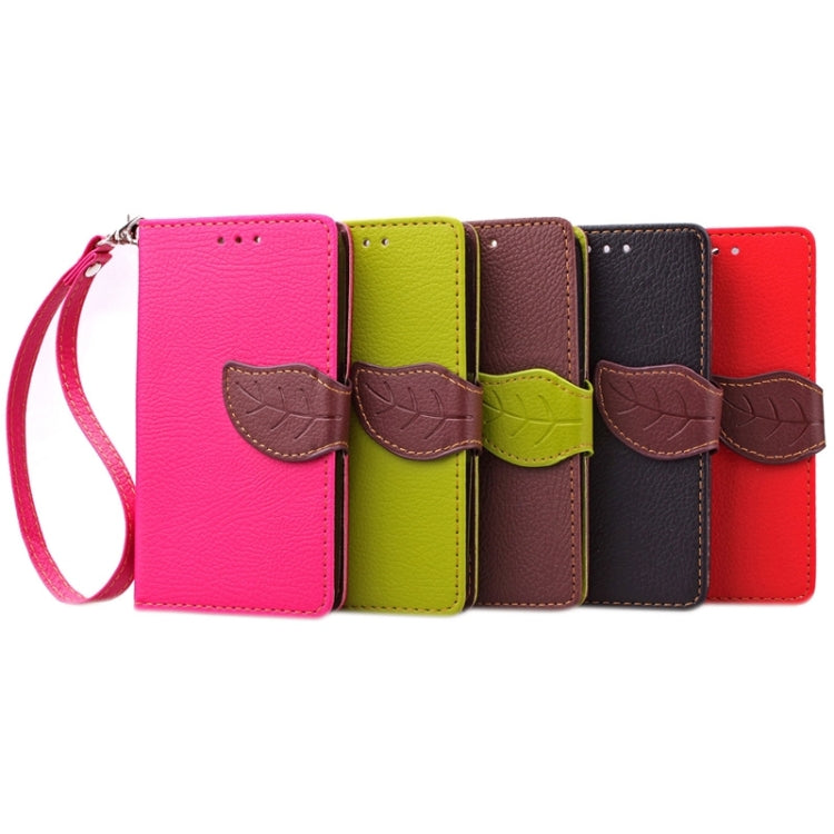 Leaf Magnetic Snap Litchi Texture Horizontal Flip Leather Case with Card Slots & Wallet & Holder & Lanyard for Wiko Sunset