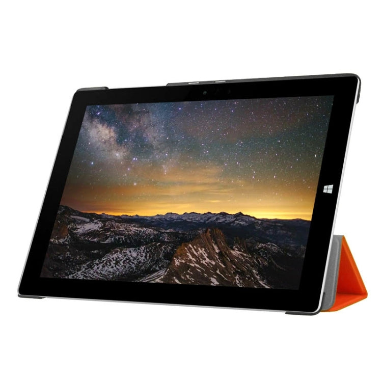 3-folding Karst Texture Horizontal Flip Leather Case with Holder for Microsoft Surface 3