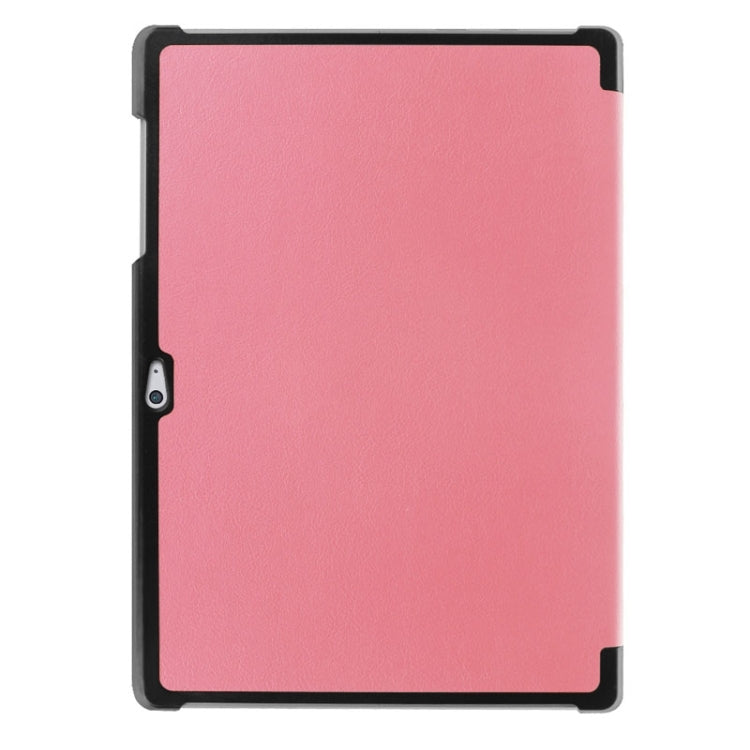 3-folding Karst Texture Horizontal Flip Leather Case with Holder for Microsoft Surface 3