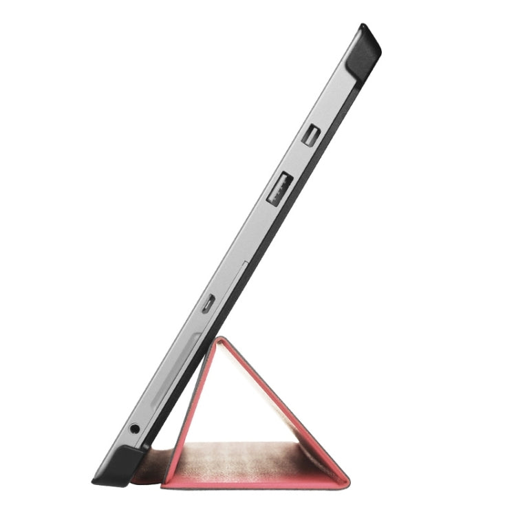 3-folding Karst Texture Horizontal Flip Leather Case with Holder for Microsoft Surface 3