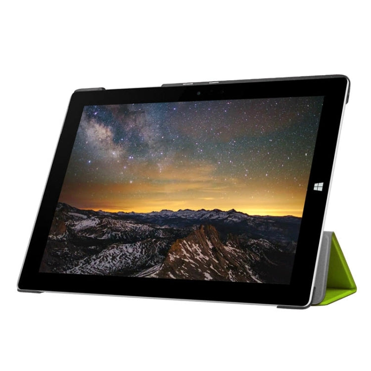 3-folding Karst Texture Horizontal Flip Leather Case with Holder for Microsoft Surface 3