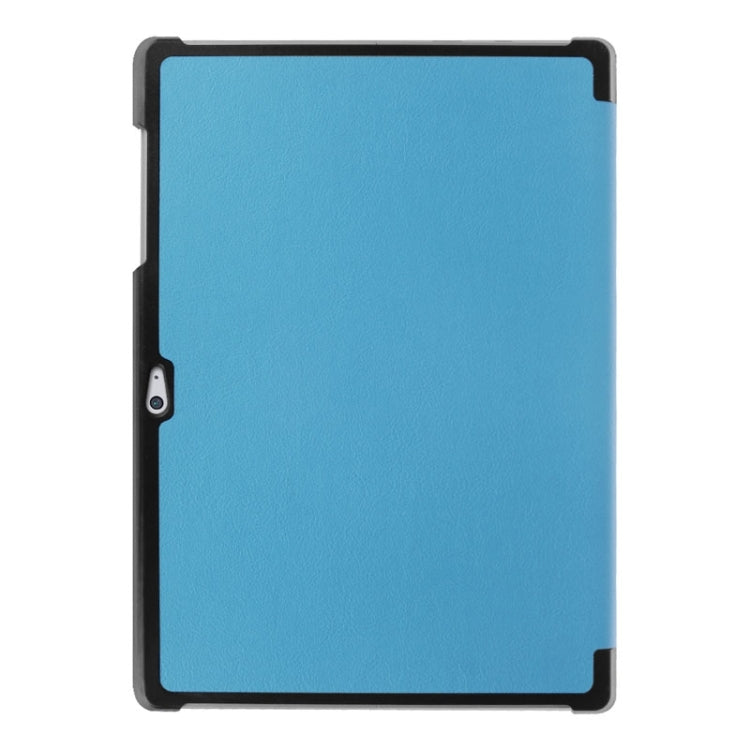 3-folding Karst Texture Horizontal Flip Leather Case with Holder for Microsoft Surface 3