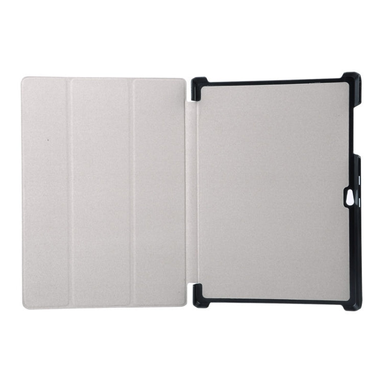 3-folding Karst Texture Horizontal Flip Leather Case with Holder for Microsoft Surface 3