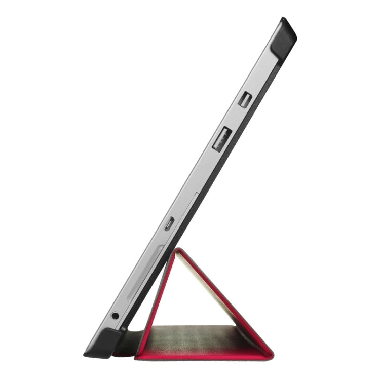 3-folding Karst Texture Horizontal Flip Leather Case with Holder for Microsoft Surface 3